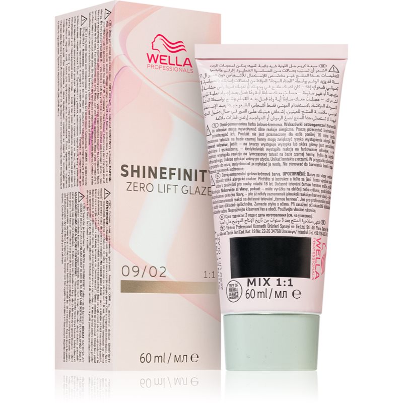 Wella Professionals Shinefinity Zero Lift Glaze tartós hajszínező árnyalat 09/02 - Soft Sage 60 ml-Ár