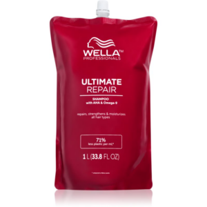 Wella Professionals Ultimate Repair Shampoo hajerősítő sampon a sérült hajra náhradní náplň 1000 ml-Ár