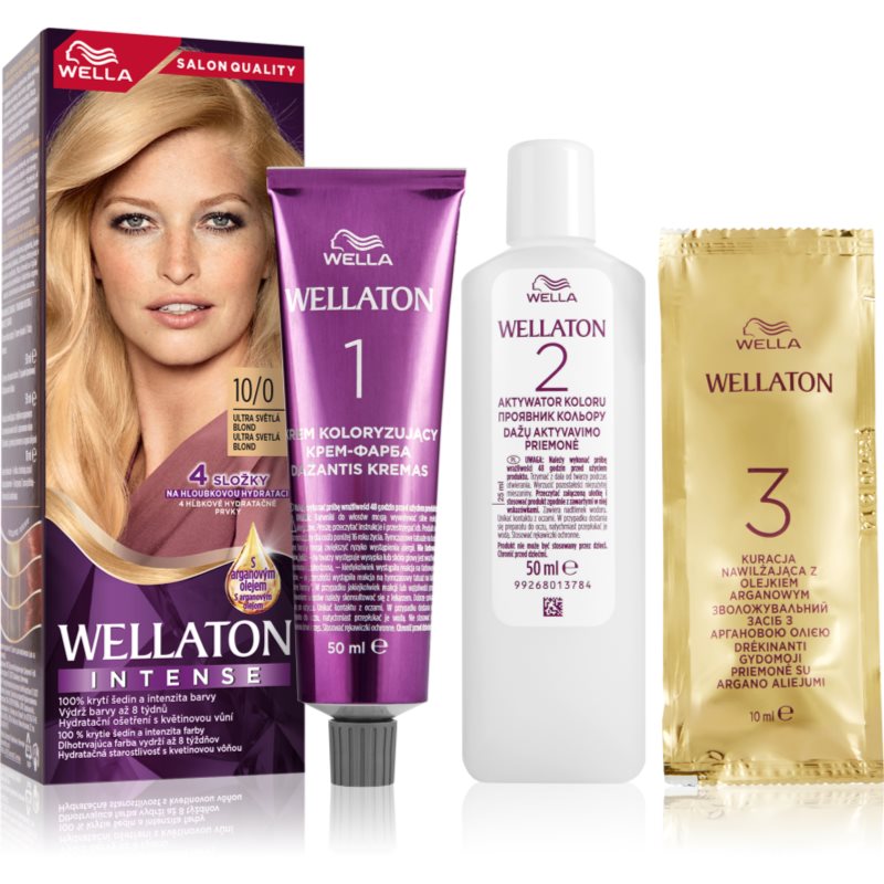 Wella Wellaton Intense tartós hajfesték Argán olajjal árnyalat 10/0 Lightest Blonde 1 db-Ár