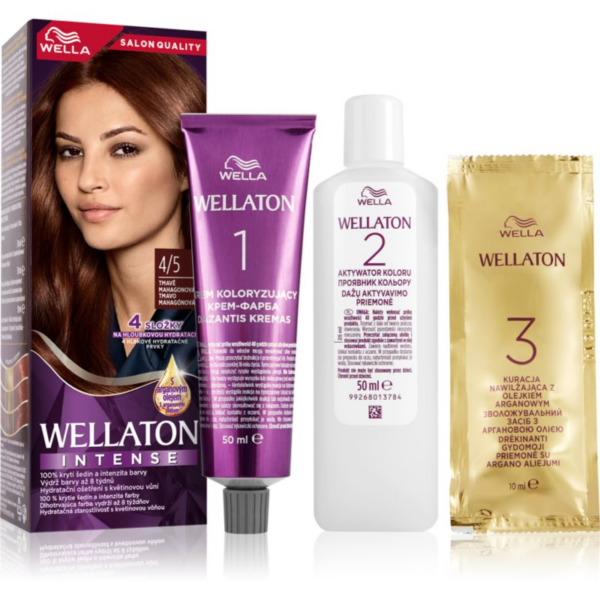 Wella Wellaton Intense tartós hajfesték Argán olajjal árnyalat 4/5 Addictive Mahogany 1 db-Ár Wella Wellaton Intense tartós hajfesték Argán olajjal árnyalat 4/5 Addictive Mahogany 1 db-Ár