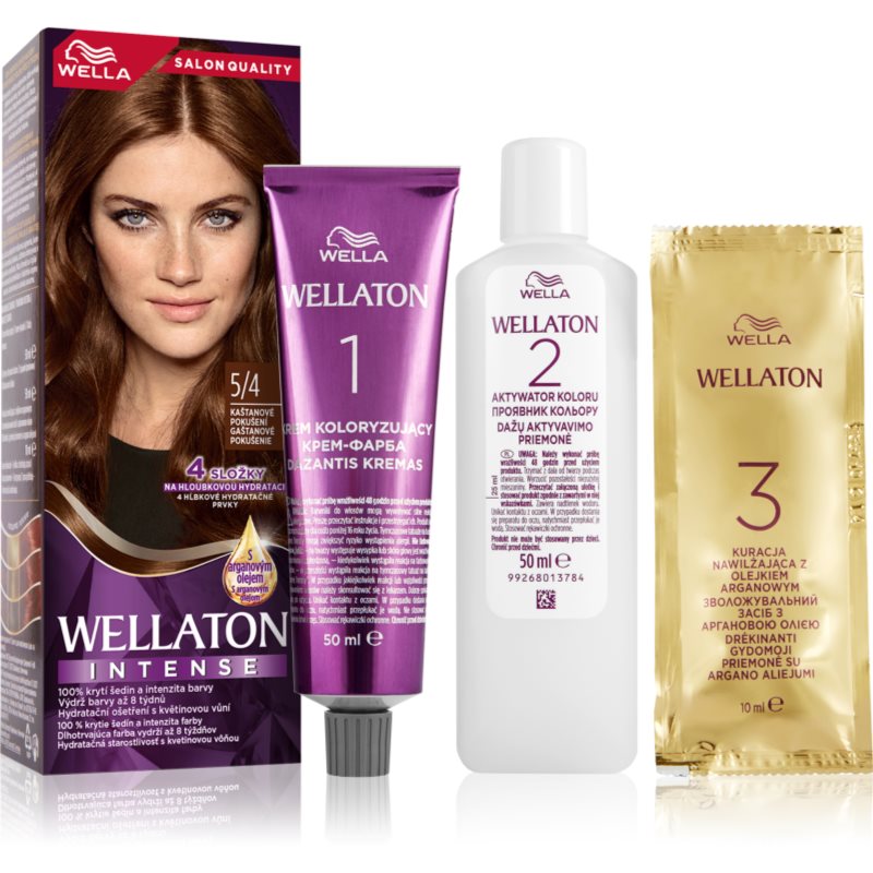 Wella Wellaton Intense tartós hajfesték Argán olajjal árnyalat 5/4 Chestnut 1 db-Ár