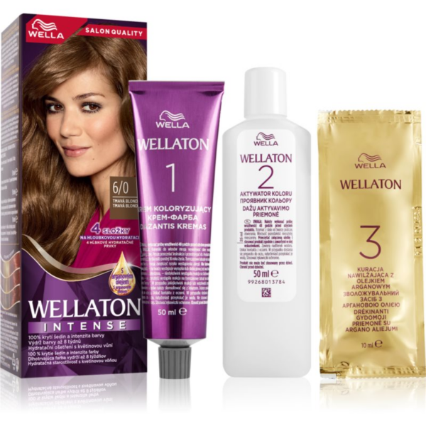 Wella Wellaton Intense tartós hajfesték Argán olajjal árnyalat 6/0 Dark Blonde 1 db-Ár Wella Wellaton Intense tartós hajfesték Argán olajjal árnyalat 6/0 Dark Blonde 1 db-Ár
