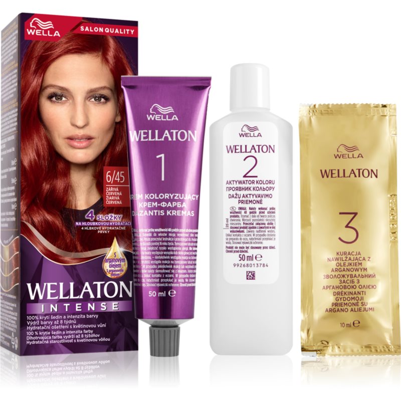 Wella Wellaton Intense tartós hajfesték Argán olajjal árnyalat 6/45 Red Passion 1 db-Ár