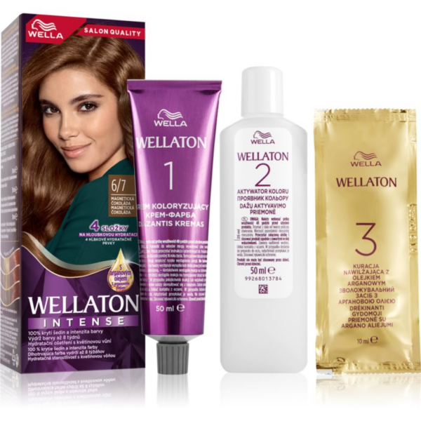 Wella Wellaton Intense tartós hajfesték Argán olajjal árnyalat 6/7 Magnetic Chocolate 1 db-Ár Wella Wellaton Intense tartós hajfesték Argán olajjal árnyalat 6/7 Magnetic Chocolate 1 db-Ár