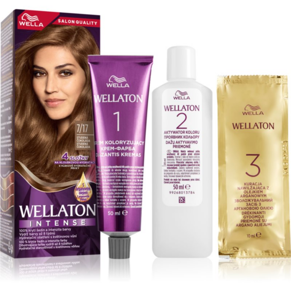 Wella Wellaton Intense tartós hajfesték Argán olajjal árnyalat 7/17 Frosted Chocolate 1 db-Ár Wella Wellaton Intense tartós hajfesték Argán olajjal árnyalat 7/17 Frosted Chocolate 1 db-Ár