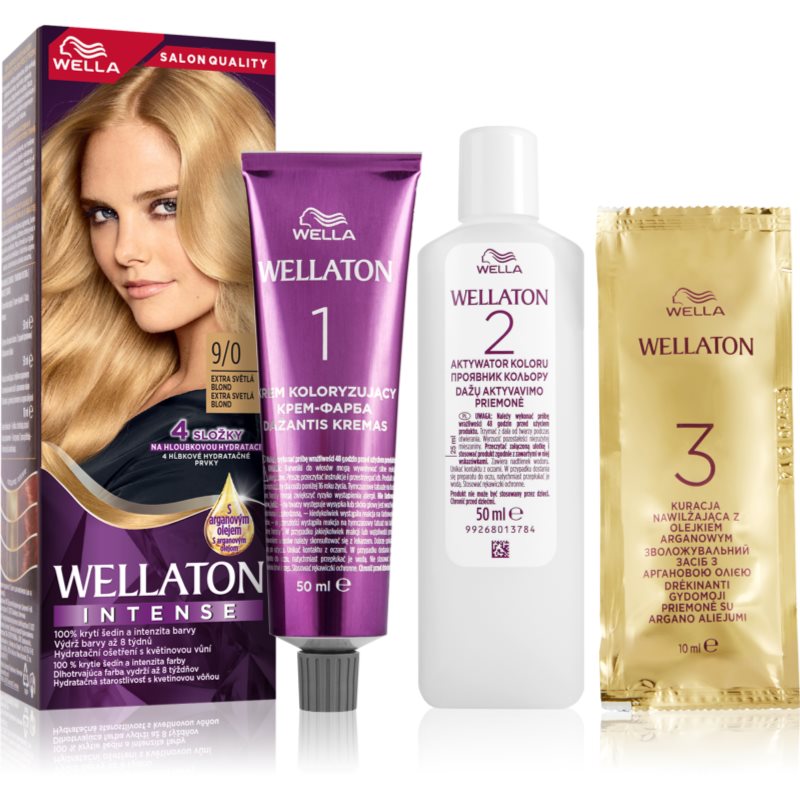 Wella Wellaton Intense tartós hajfesték Argán olajjal árnyalat 9/0 Very Light Blonde 1 db-Ár