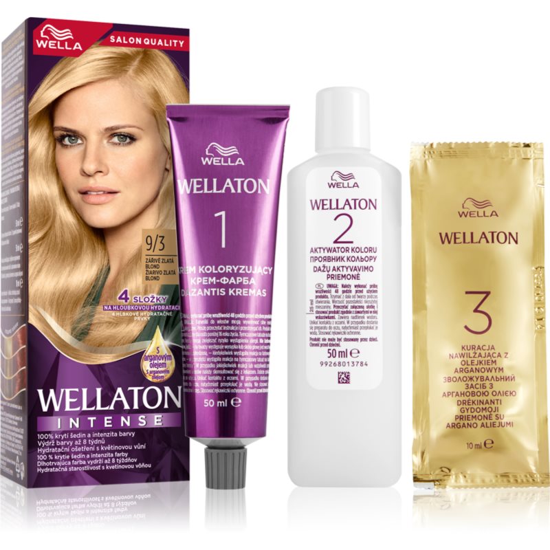 Wella Wellaton Intense tartós hajfesték Argán olajjal árnyalat 9/3 Gold Blonde 1 db-Ár