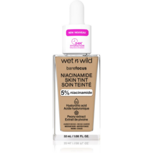 Wet n Wild Bare Focus Niacinamide Skin Tint könnyű hidratáló alapozó árnyalat Amber Beige (Warm) 32 ml-Ár