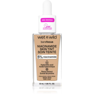 Wet n Wild Bare Focus Niacinamide Skin Tint könnyű hidratáló alapozó árnyalat Cream Beige (Warm) 32 ml-Ár