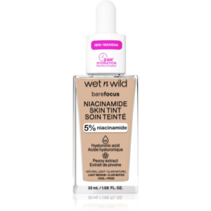 Wet n Wild Bare Focus Niacinamide Skin Tint könnyű hidratáló alapozó árnyalat Natural Light (Cool) 32 ml-Ár