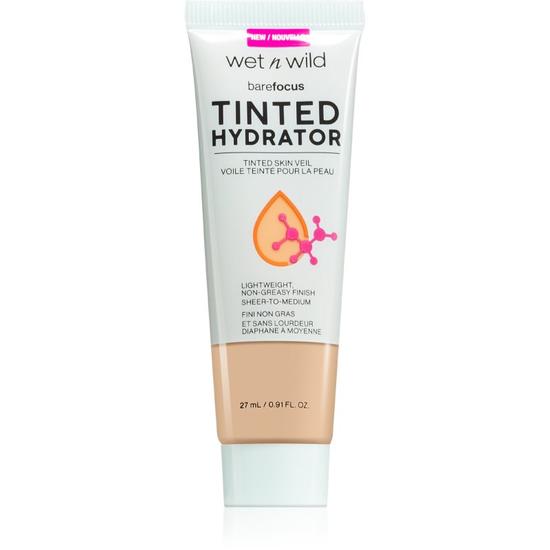 Wet n Wild Bare Focus Tinted Hydrator tonizáló fluid amely egységesíti a bőr tónusait árnyalat Light Medium 27 ml-Ár