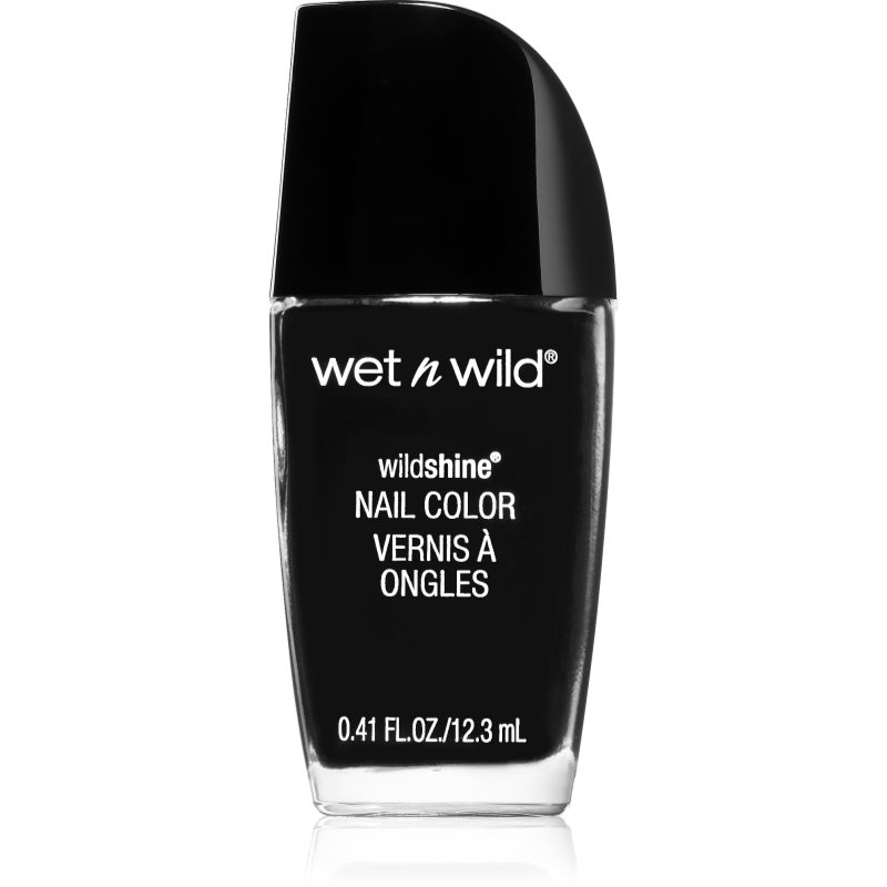 Wet n Wild Wild Shine jól fedő körömlakk árnyalat Black Creme 12.3 ml-Eredeti