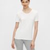 White Basic T-Shirt Pieces Kamala - Women