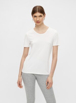 White Basic T-Shirt Pieces Kamala - Women
