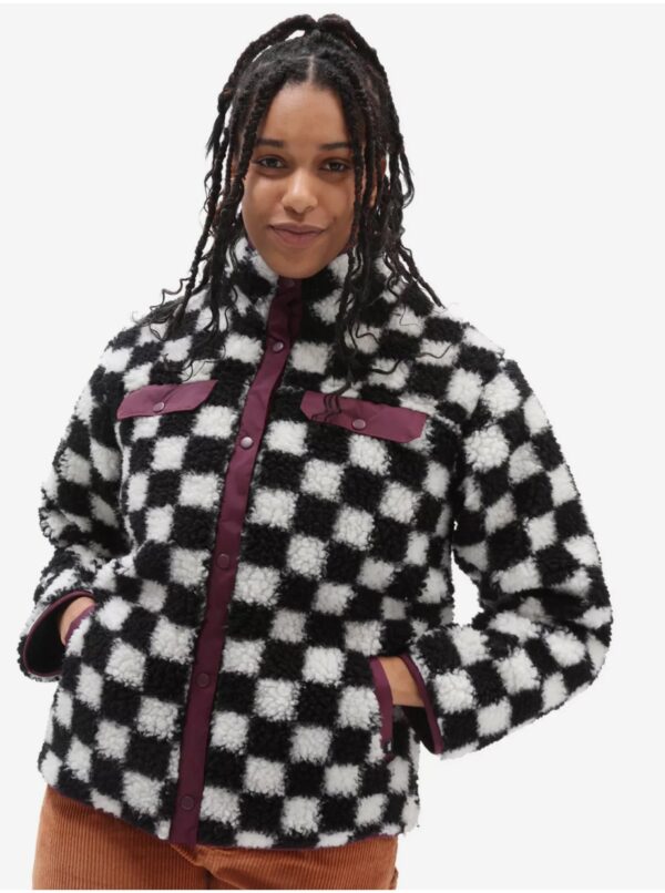 White-Black Women's Plaid Jacket VANS - Women
