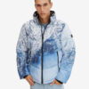 White-Blue Men's Patterned Quilted Jacket Tom Tailor