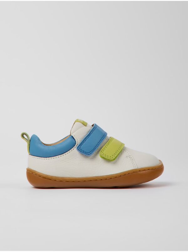 White Boys' Leather Camper Sneakers - Boys