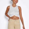 White Cropped Tank Top Noisy May Twiggi - Women