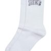 White DEF College Socks
