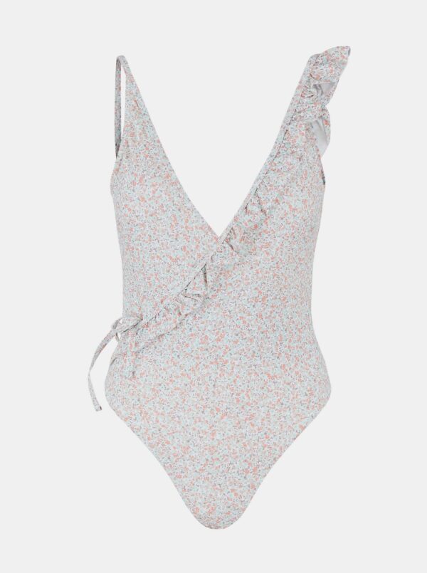 White Floral One Pieces Gaby Swimsuit - Women
