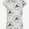 White Girly Patterned T-Shirt adidas Performance - unisex