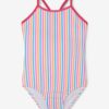 White Girly Striped Swimwear name it Ziza - Girls