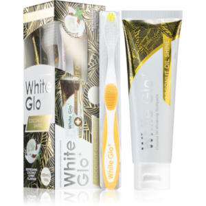White Glo Coconut Oil Shine fehérítő fogkrém kefével Coconut and Mint Flavour 150 g-Ár