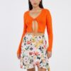 White Ladies Floral Wrap Skirt ONLY Olivia - Ladies