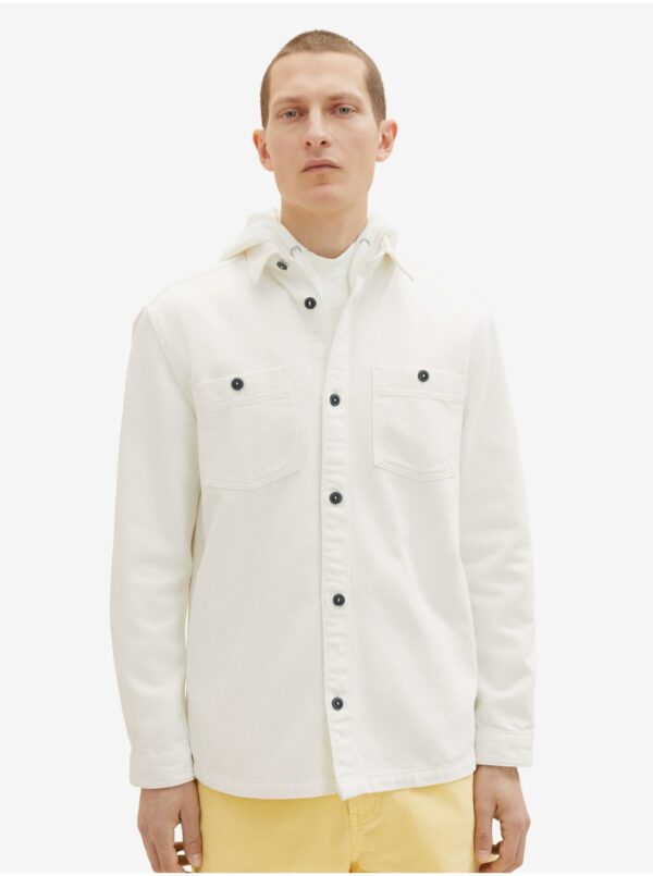 White Mens Denim Outerwear Tom Tailor - Men