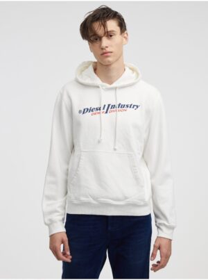White Men's Diesel Hoodie - Men's