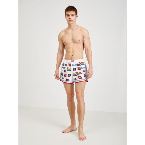 White Mens Patterned Swimwear Diesel - Men
