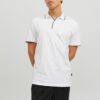 White Mens Polo T-Shirt Jack & Jones La Porter - Men