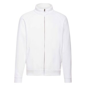 White Men's Sweat Jacket Fruit of the Loom