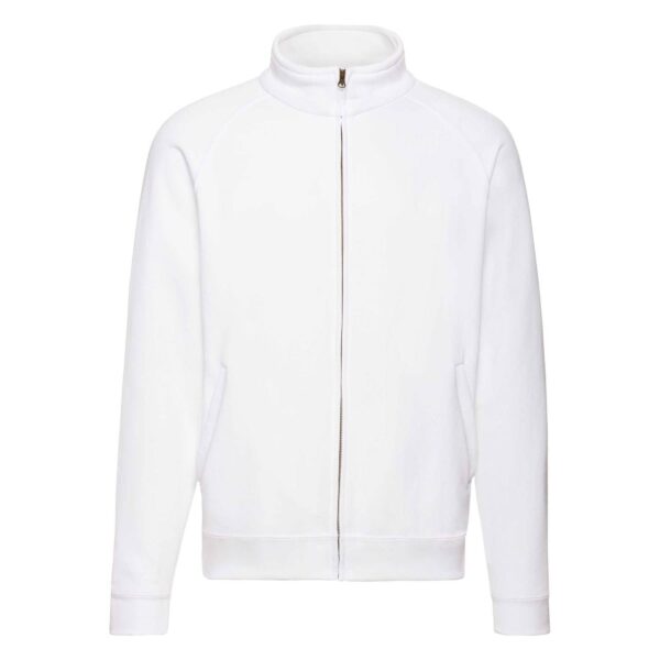 White Men's Sweat Jacket Fruit of the Loom