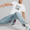 White Men's T-Shirt Puma BMW MMS - Men