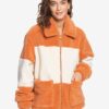 White-Orange Striped Jacket Roxy - Women