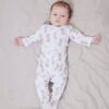 White Patterned Jumpsuit Name It Night Suit - Girls