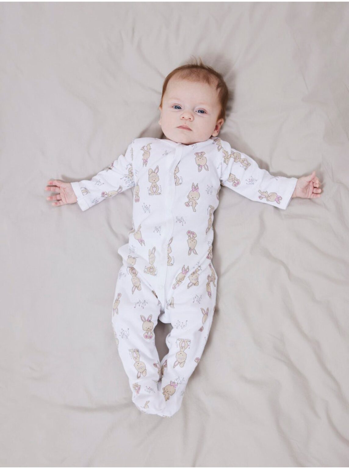 White Patterned Jumpsuit Name It Night Suit - Girls