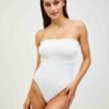 White Patterned One-Piece Swimsuit Pieces Gaya - Women's