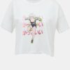 White Short T-shirt with print Noisy May Ken - Women