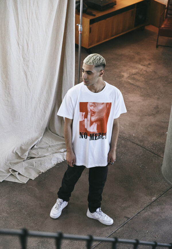 White T-shirt No Mercy