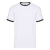White T-shirt Ringer Fruit of the Loom