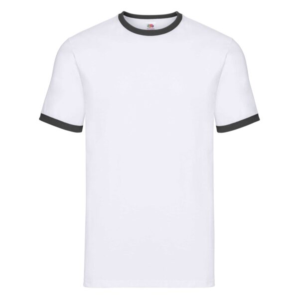 White T-shirt Ringer Fruit of the Loom