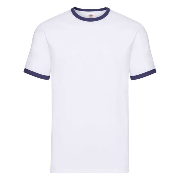 White T-shirt Ringer Fruit of the Loom