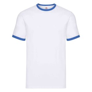 White T-shirt Ringer Fruit of the Loom