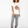 White T-shirt with print Noisy May Command - Women