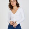 White Women Cropped T-Shirt TALLY WEiJL - Women