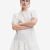White Women Patterned Dress Desigual Limon - Women