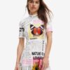 White Women Patterned Dress Desigual Newspaper - Women