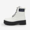 White Women's Ankle Boots on the Lee Cooper Platform - Women